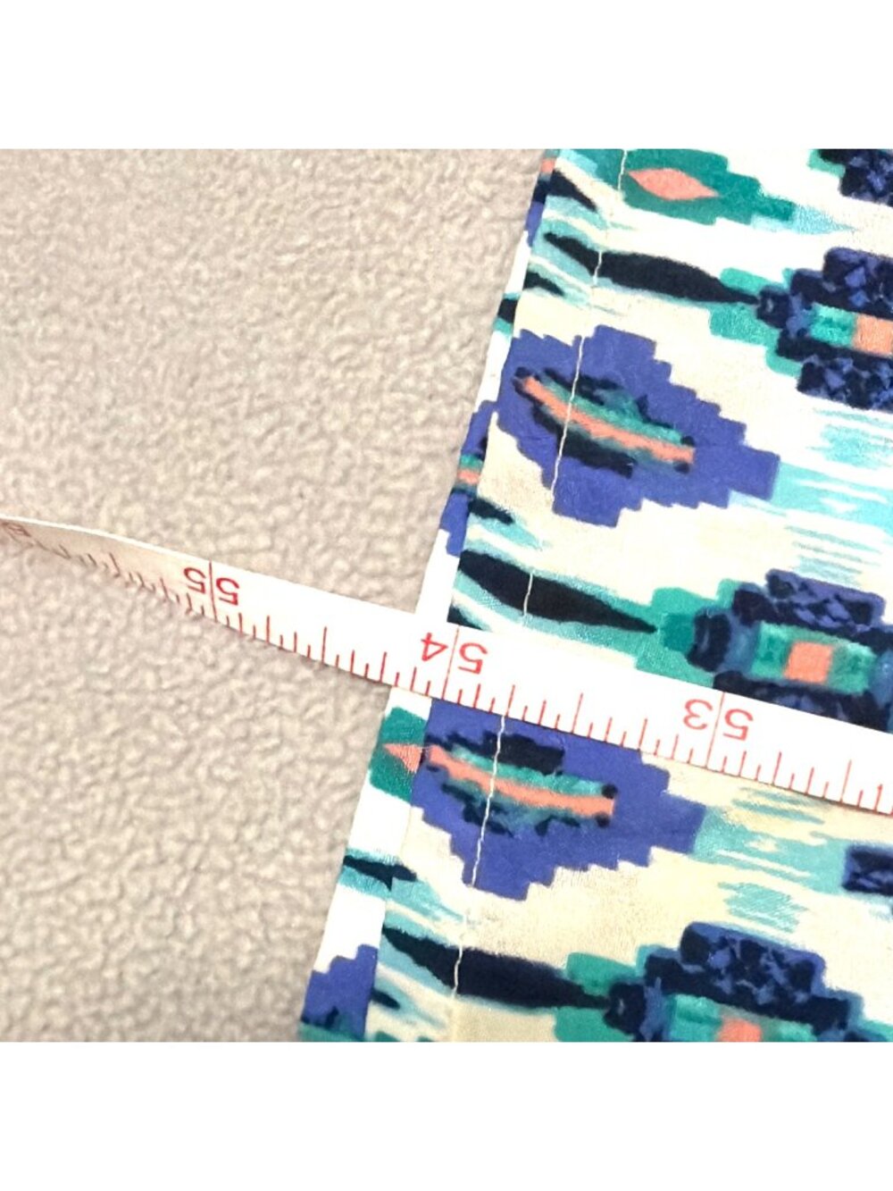 Motherhood Maternity Maxi Dress Blue Aztec Print Ruffle Top Spaghetti Straps L - Picture 5 of 5
